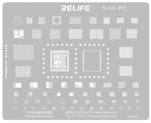Relife RL-044 IPZ7 BGA háló Apple iPhone 12 / 12 Pro / 12 Pro Max / 12 mini, CPU számára