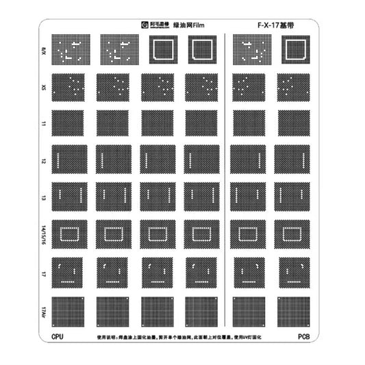Amaoe UV Maszkoló sablon Apple iPhone XS - 17 Air sorozathoz, IC