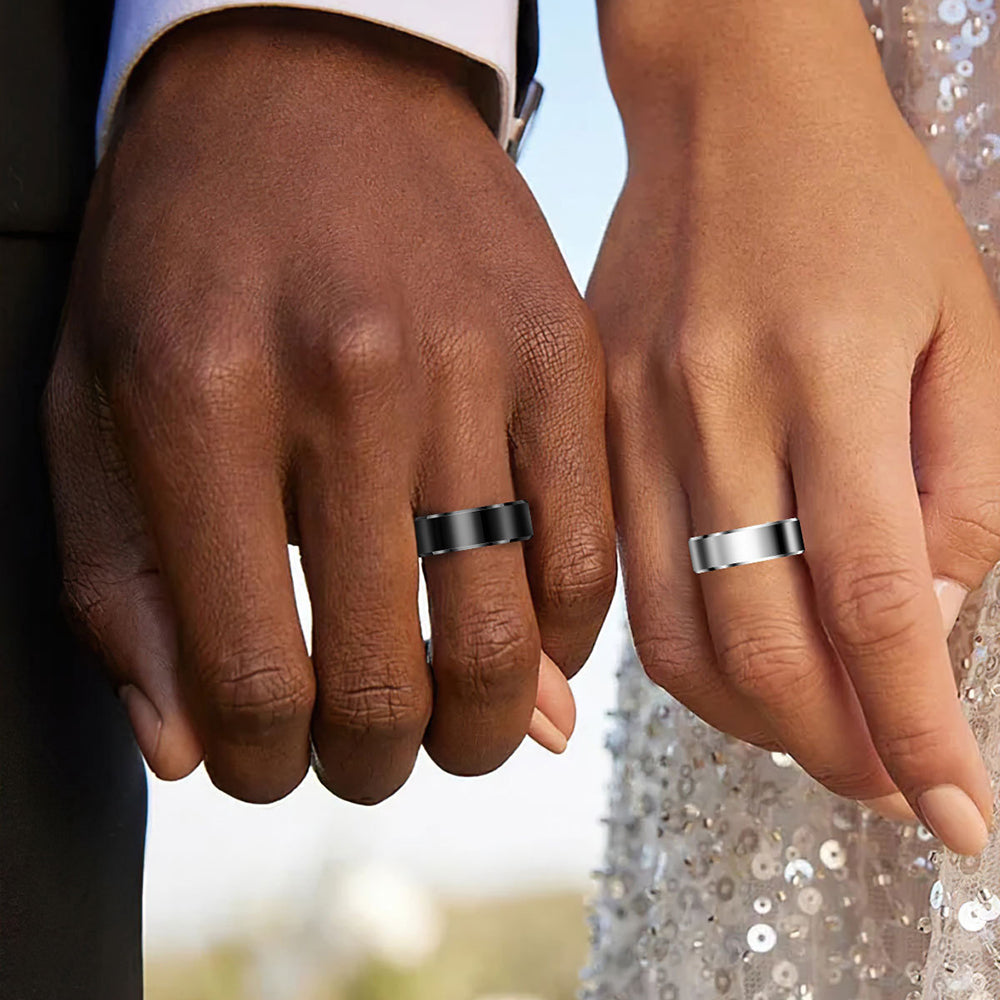 Smart Ring Techsuit R6, Méret 8, Fekete