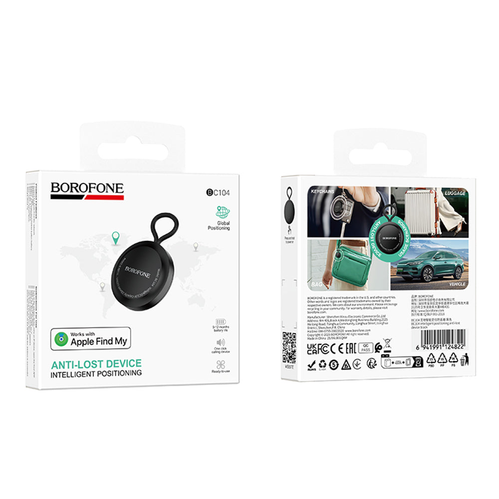 Borofone SmartTag BC104 iOS sorozathoz, fekete