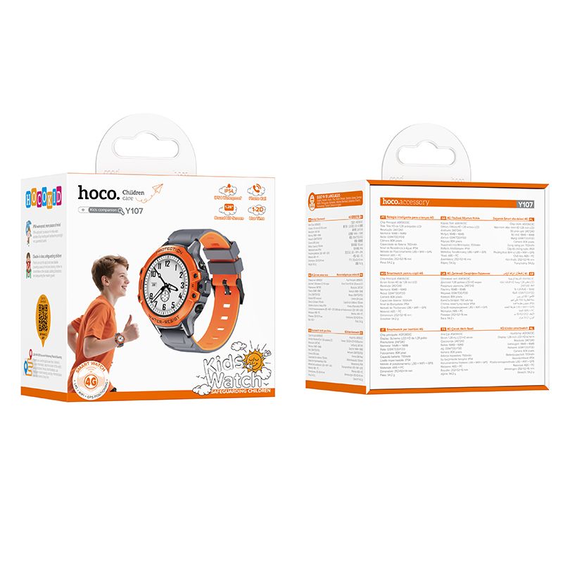Smartwatch HOCO Y107 Kids Call, Narancssárga