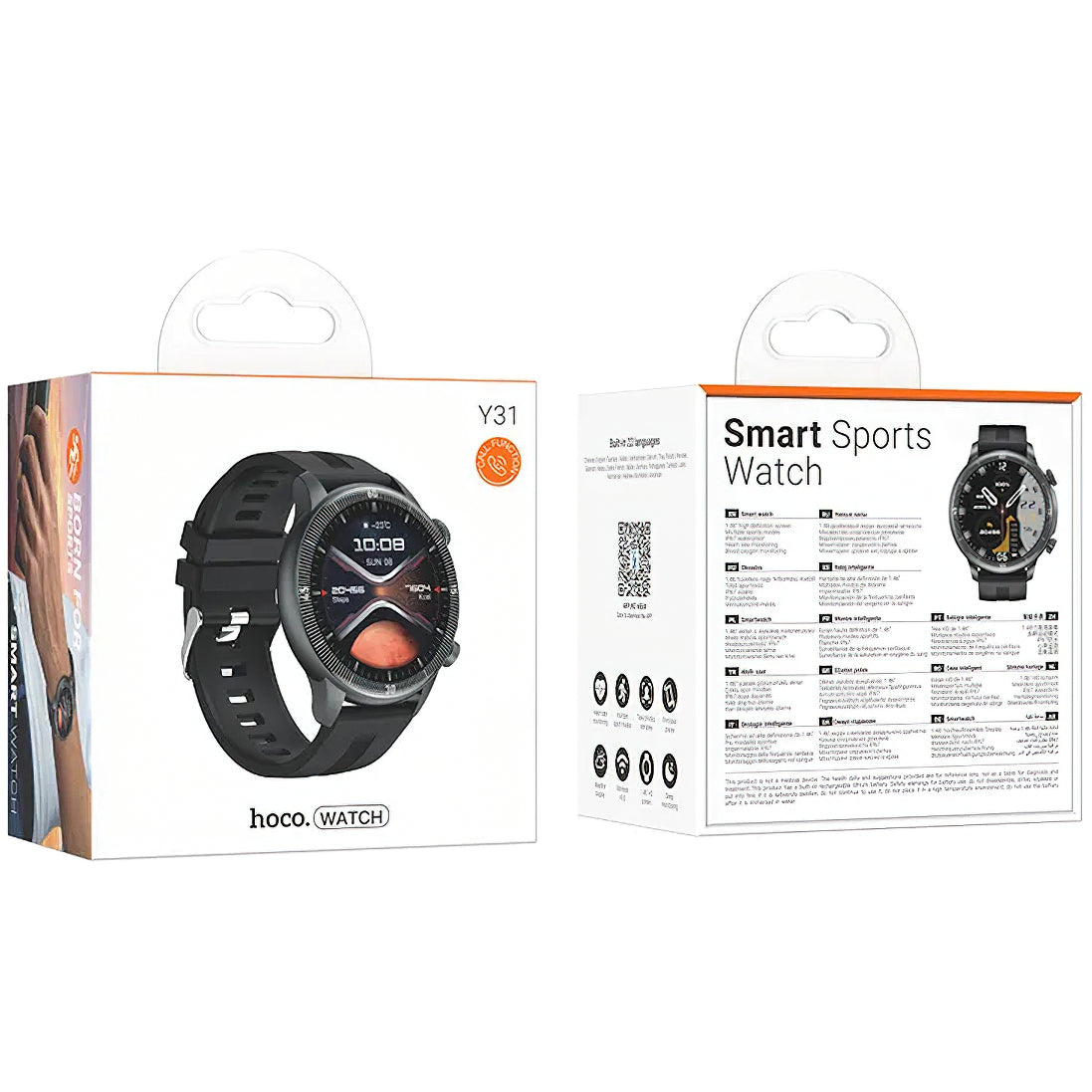 Smartwatch HOCO Y31 Call, Fekete