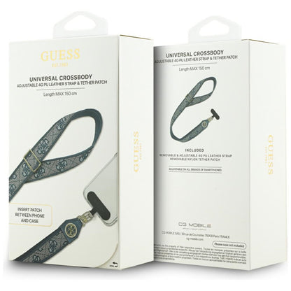 Guess 4G Strass Metal Logo Telefonpánt, Kék