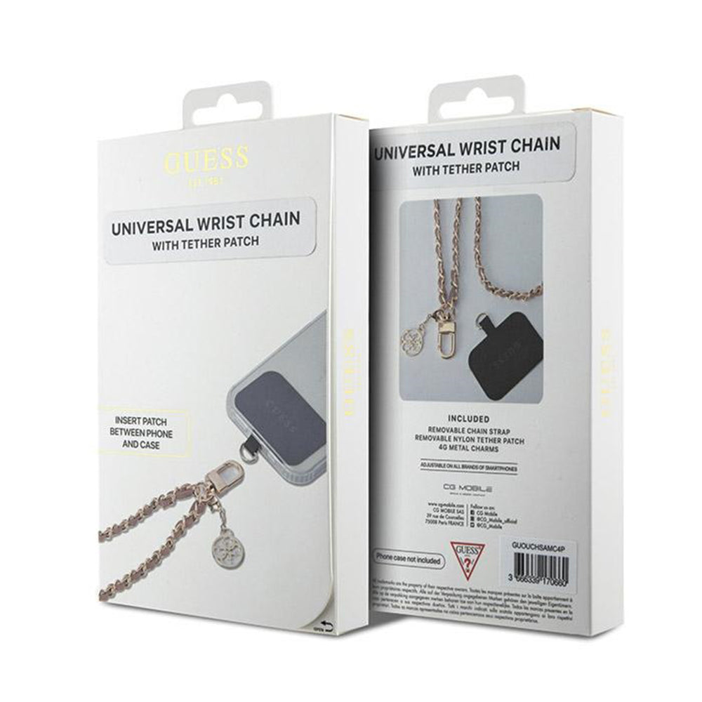 Guess Saffiano 4G Charm Telefonpánt, Fekete