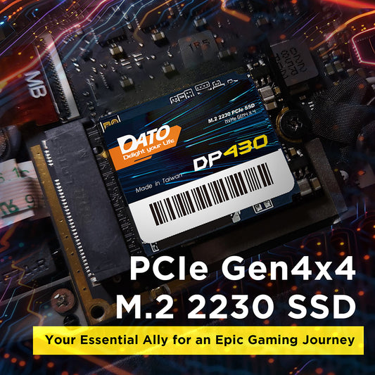 Solid State Drive (SSD) Dato DP430, NVME M.2 2230, PCIE Gen4x4, 1TB, Fekete DP430SSD-1TB