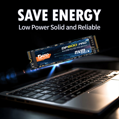 Solid State Drive (SSD) Dato DP800 Pro, NVME M.2 2280, PCIe, 4TB, Fekete DP800PSSD-4TB
