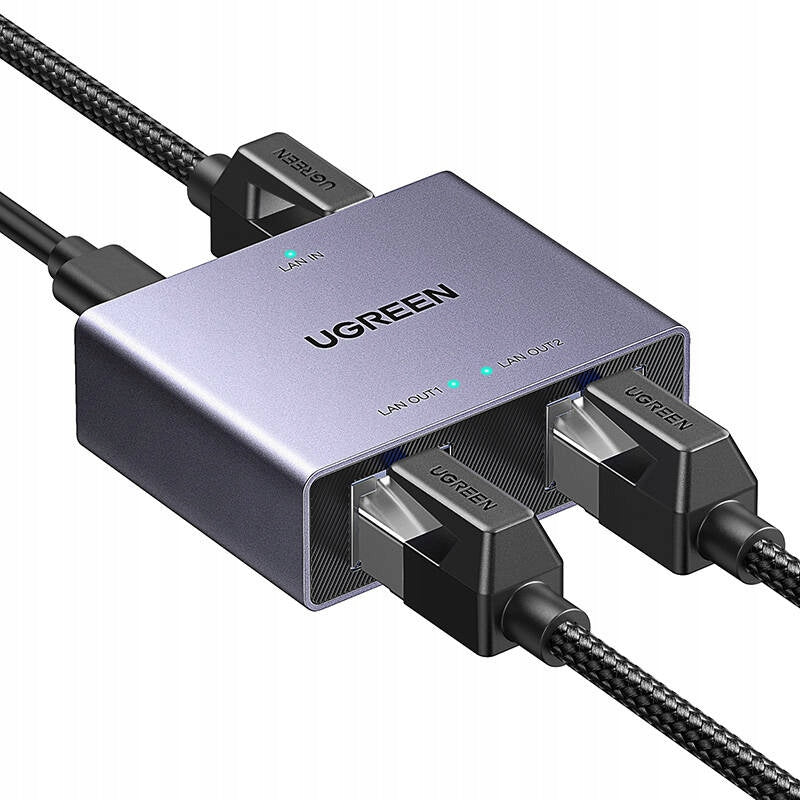 UGREEN NW301 hálózati elosztó, RJ45 - 2 x RJ45, szürke