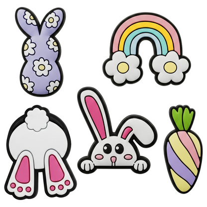 3D OEM Bunny matrica telefon-/tabletahuzathoz, 5 darabos készlet, többszínű