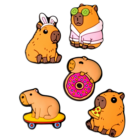 3D OEM Capybara matrica telefon/táblagép tokhoz, 5 darabos szett, többszínű