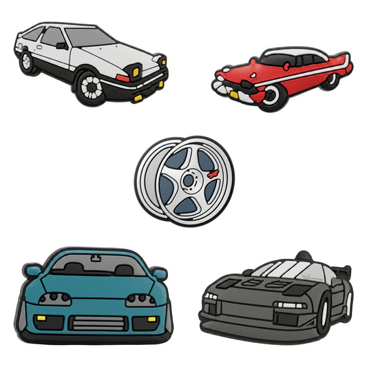 3D OEM Fast Cars matrica telefon/táblagép tokhoz, 5 darabos készlet, többszínű