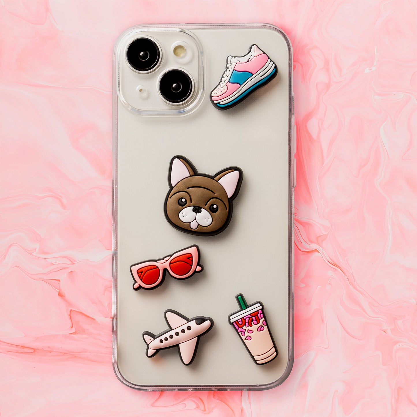 3D OEM Lifestyle Sticker for Phone / Tablet Case, Set of 5, Pink