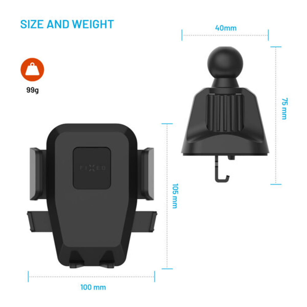 Auto tartó Fixed Iconiq Lock, Univerzális, Fekete