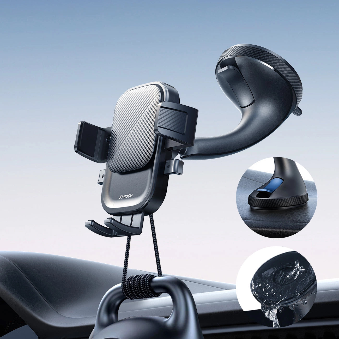 Joyroom JR-OK6 Dash autós tartó, 4.7 inch - 6.8 inch, Fekete
