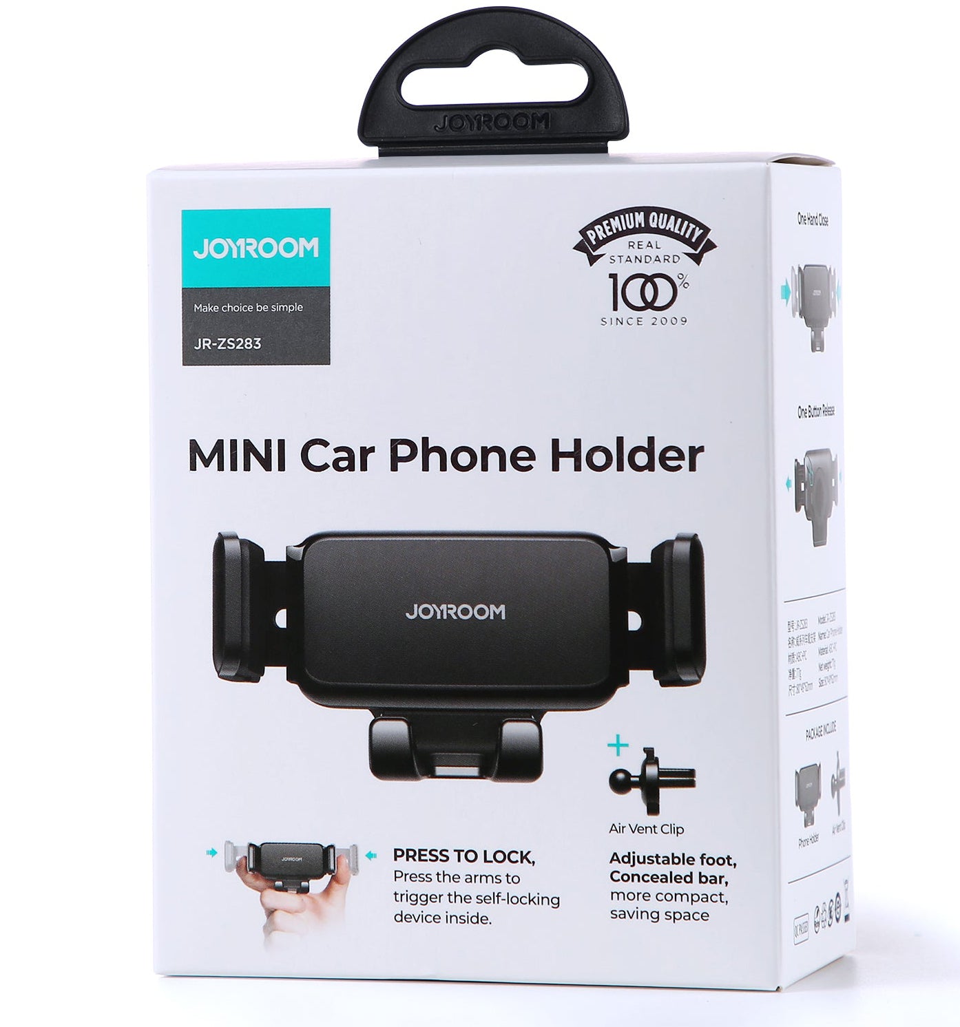 Joyroom JR-ZS283 Autós Tartó Vent, 4.7inch - 6.7inch, Fekete