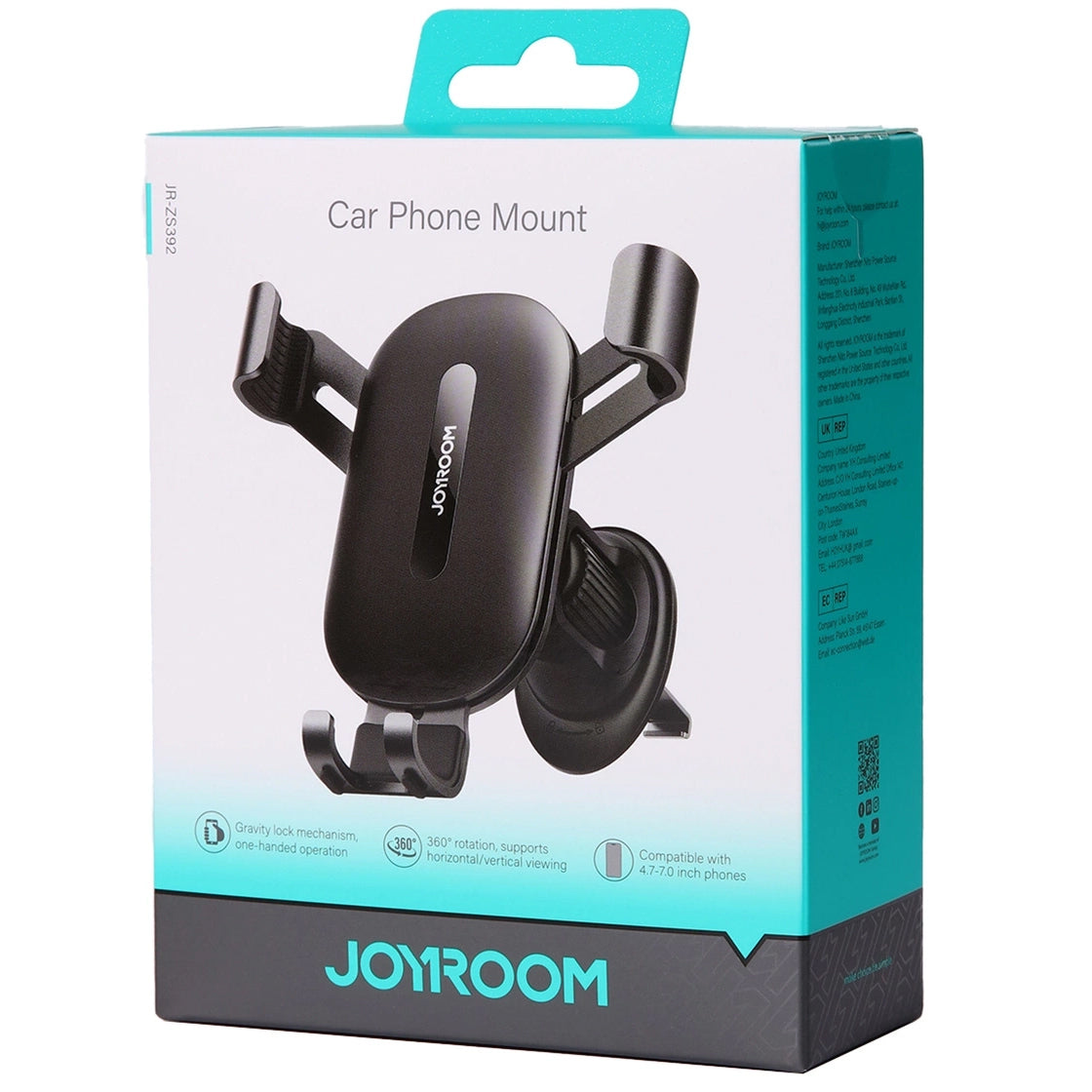 Joyroom JR-ZS392 autós tartó, univerzális, fekete
