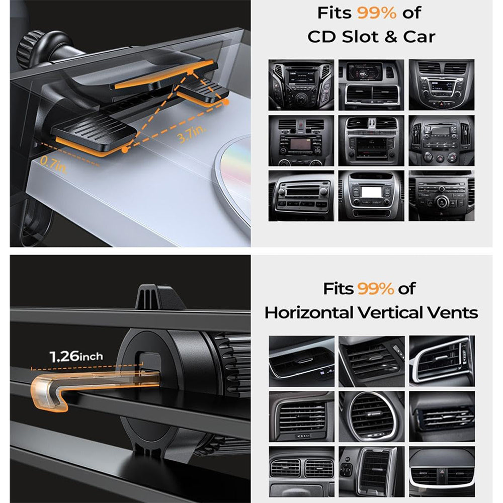 Lisen 2in1 autós tartó, 4.7inch - 7.2inch, Fekete YL0222040016