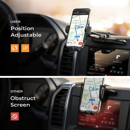 Lisen 2in1 autós tartó, 4.7inch - 7.2inch, Fekete YL0222040016