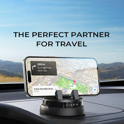 Lisen autós tartó telefonhoz / táblagéphez 6mm - 13mm vastagsággal, Fekete YL0224060015