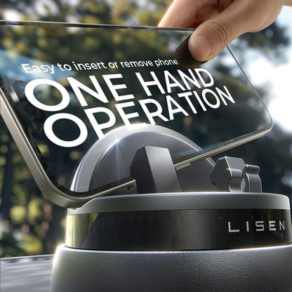 Lisen autós tartó telefonhoz / táblagéphez 6mm - 13mm vastagsággal, Fekete YL0224060015