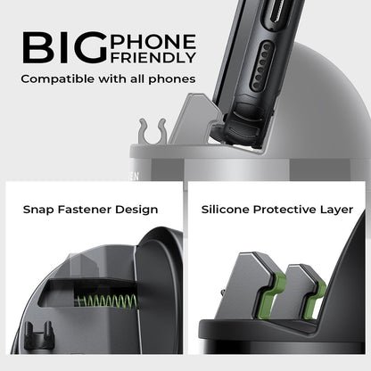 Lisen autós tartó telefonhoz / táblagéphez 6mm - 13mm vastagsággal, Fekete YL0224060015