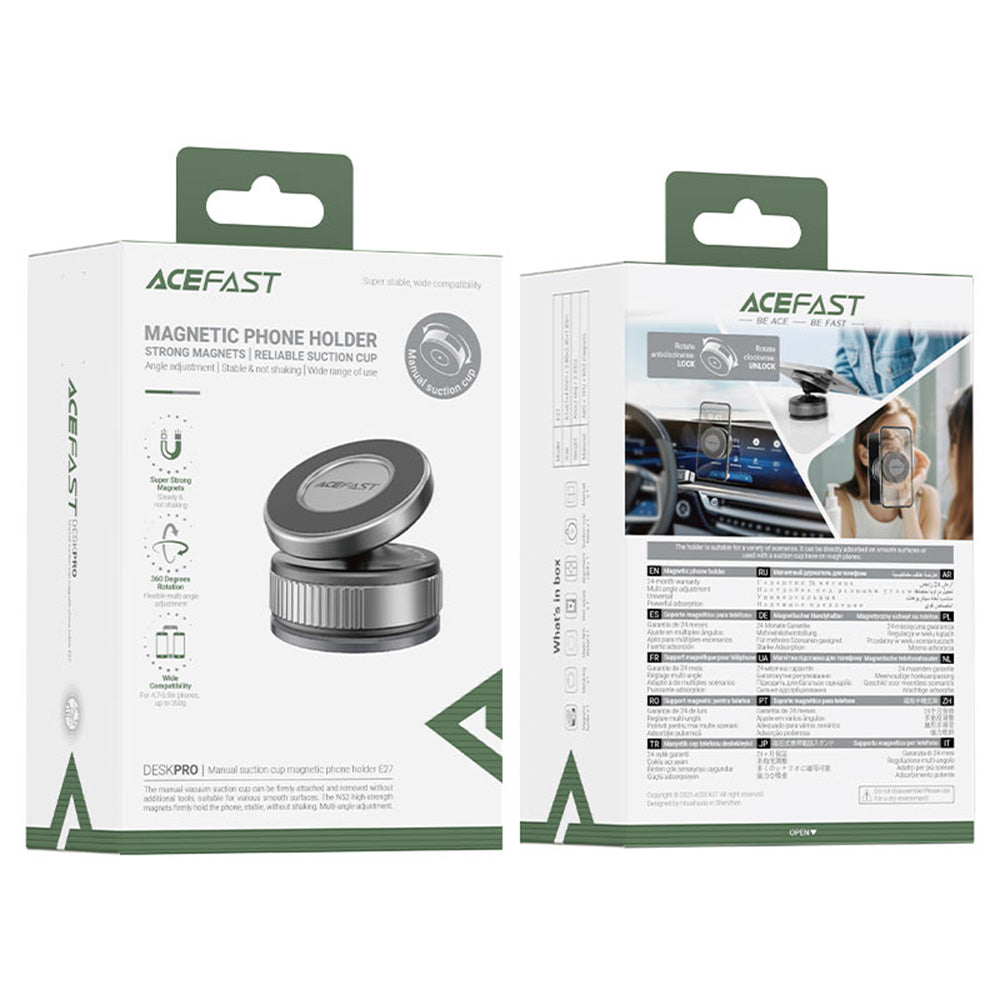Mágneses Autós Tartó Acefast E27, Univerzális, Szürke