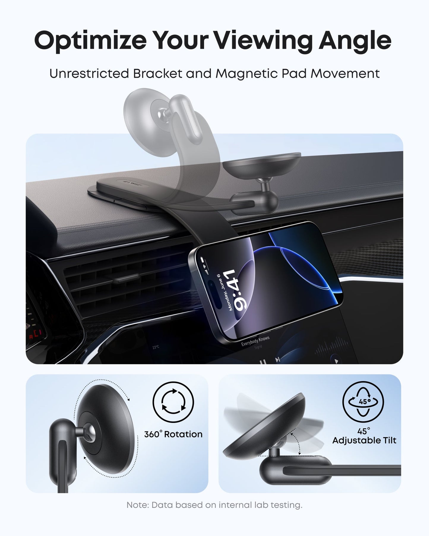 Anker Nano Univerzális Mágneses Autós Tartó, Fekete A9110H11