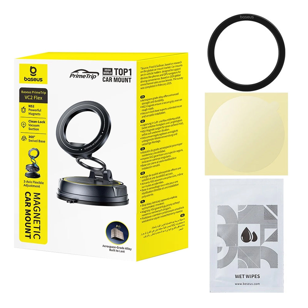 Baseus PrimeTrip VC2 Flex Univerzális Mágneses Autós Tartó, Fekete C0013803