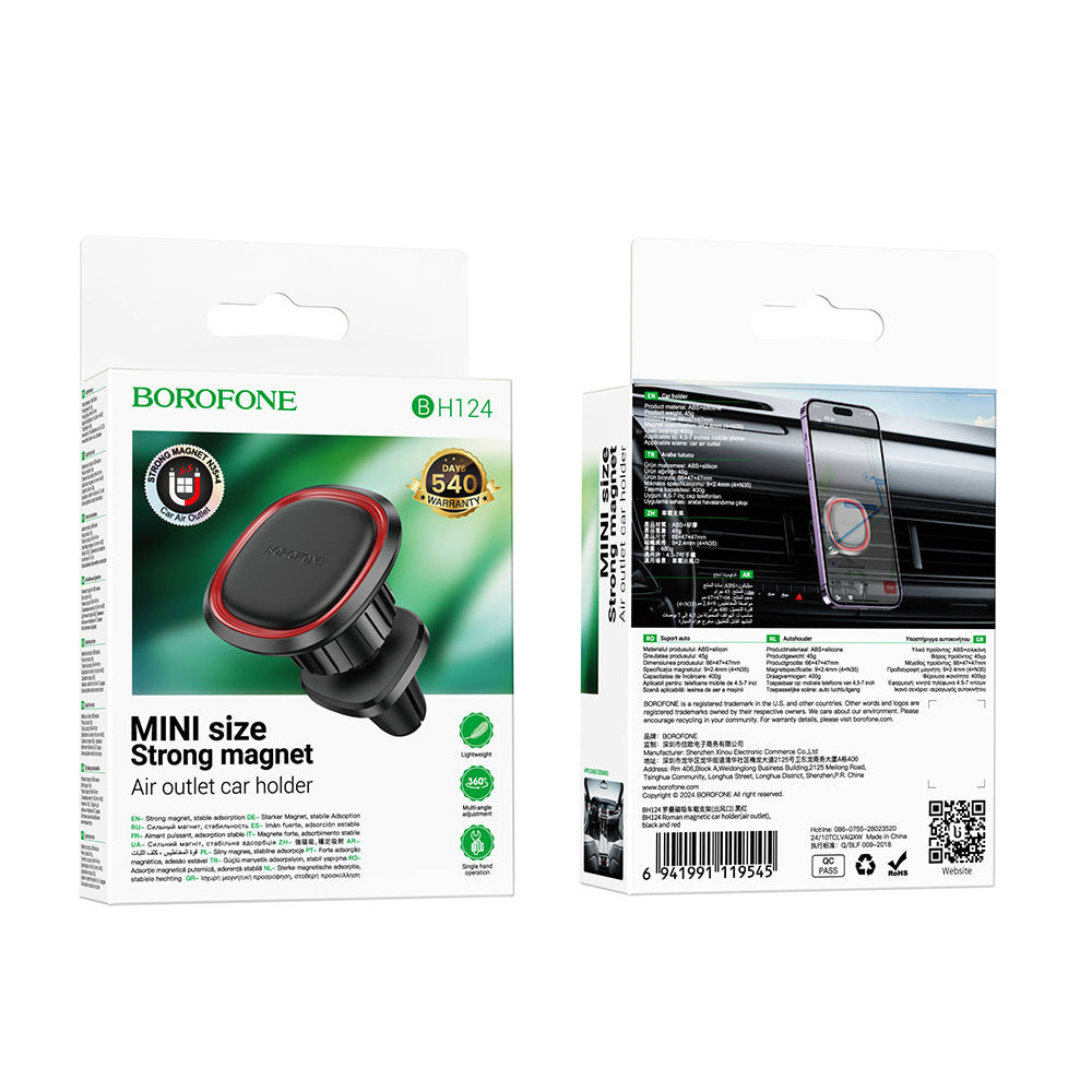 Borofone BH124 Roman Magnetic Car Mount, Universal, Black