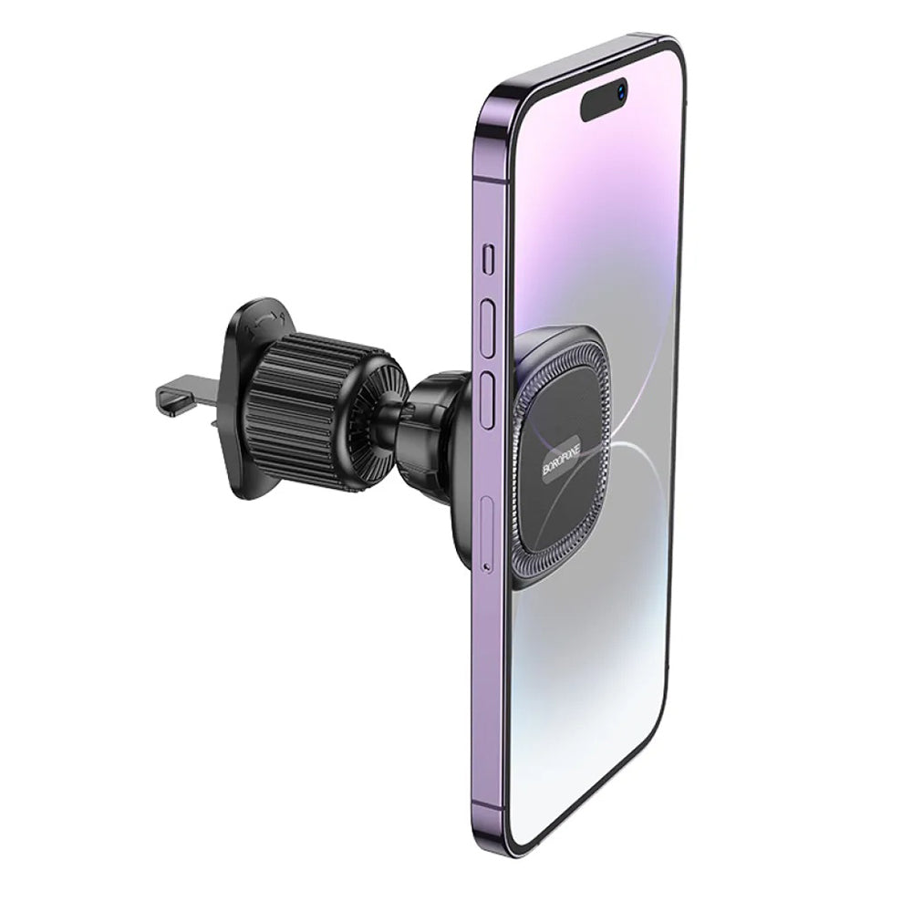 Mágneses Autós Tartó Borofone BH96 Ice, Univerzális, Fekete-Szürke