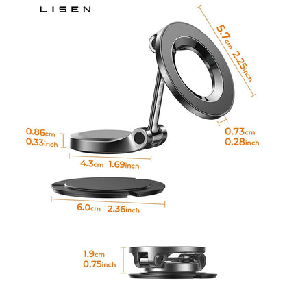 Lisen Mágneses Autós Tartó, Univerzális, Fekete YL0223080002