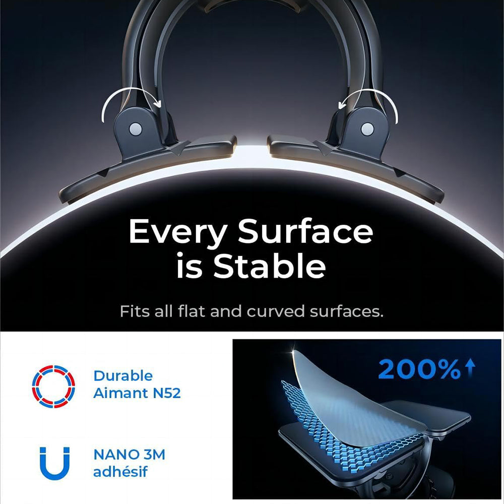 Lisen Univerzális Mágneses Autós Tartó, Fekete YL0223110033