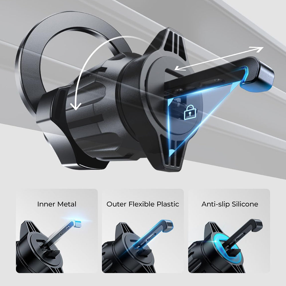 Lisen Univerzális Mágneses Autós Tartó, Fekete YL0223110033