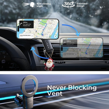 Lisen Mágneses Autós Tartó, Univerzális, Fekete YL0224050012