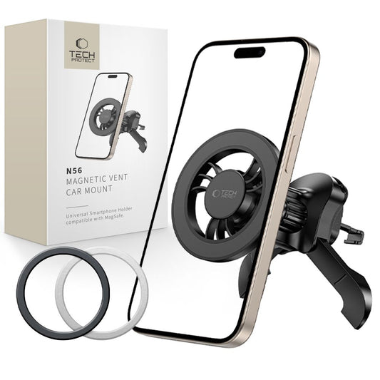 Tech-Protect N56 Vent Mágneses Autós Tartó, Univerzális, Fekete