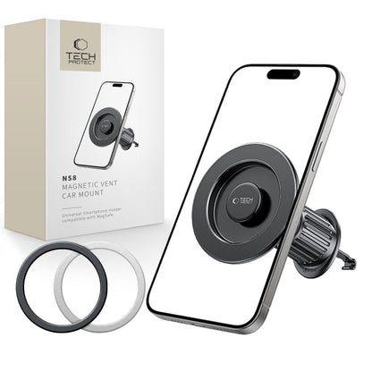 Tech-Protect N58 Vent Mágneses Autós Tartó, Univerzális, Fekete