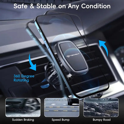 Mágneses Autós Tartó Techsuit S2, Univerzális, Fekete