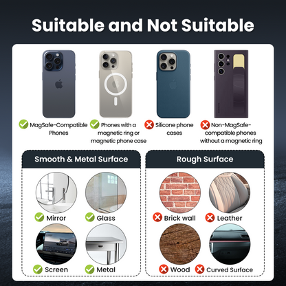 XO Design C155 Universal Magnetic Car Holder, Black