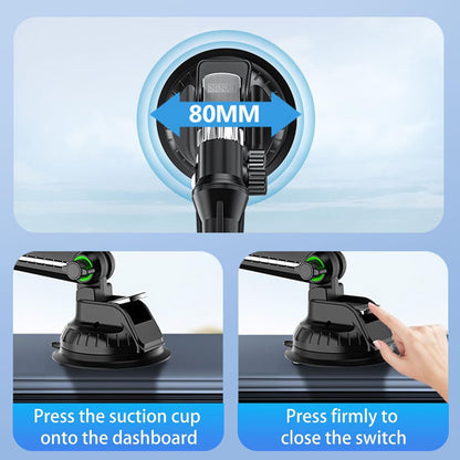 Techsuit ST1 autós tartó Telefonhoz / Táblagéphez, 4.7 inch - 12.9 inch, Fekete