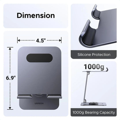 UGREEN LP894 (45860) Desk Stand for Phone / Tablet, 4inch - 13inch, Gray