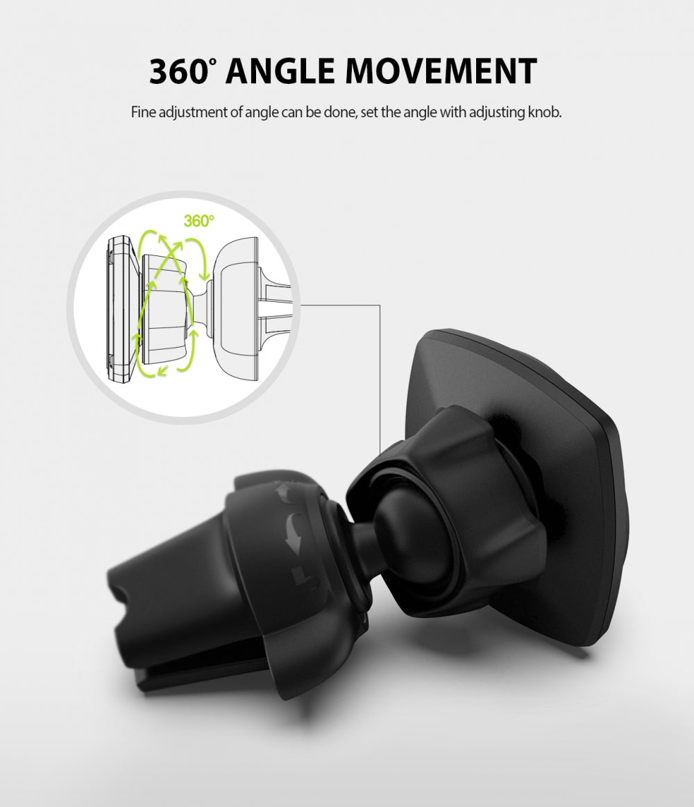 Ringke Power Clip mágneses autós tartó, univerzális, fekete