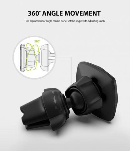 Ringke Power Clip mágneses autós tartó, univerzális, fekete