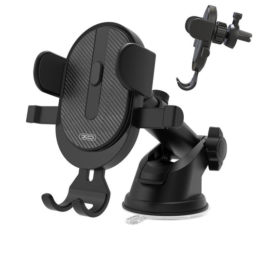 XO Design C60 2in1 autótartó, 4inch - 6inch, fekete