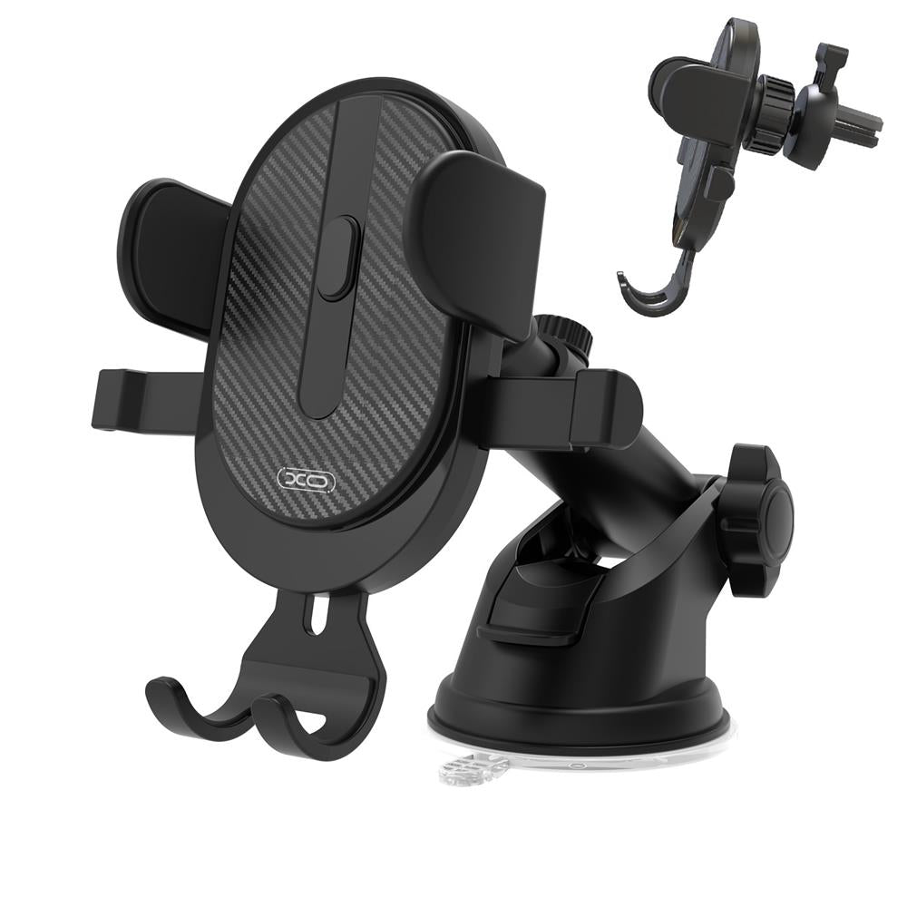 XO Design C60 2in1 autótartó, 4inch - 6inch, fekete