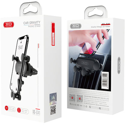 XO Design C41 Gravity Car Holder, 4inch - 6inch, Black