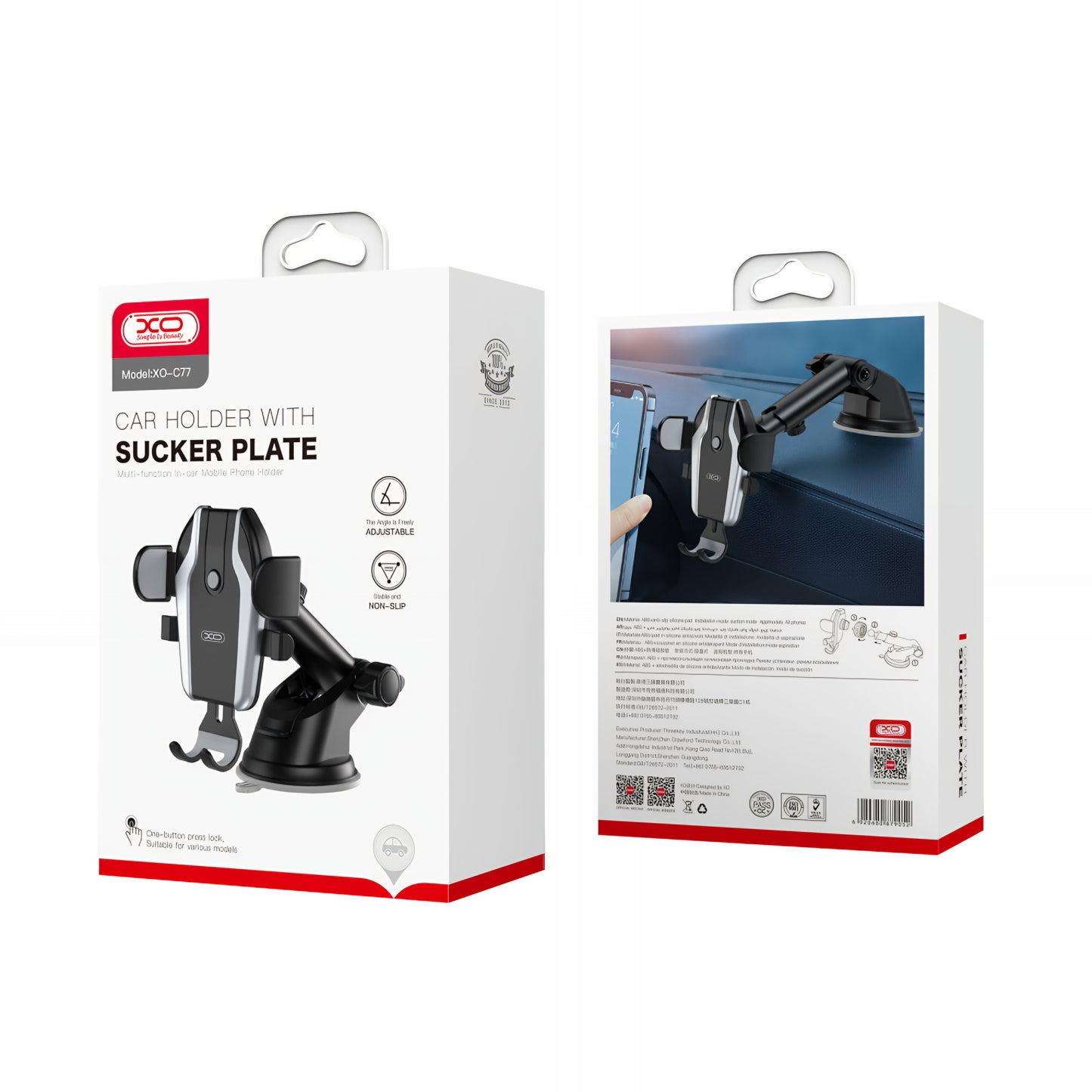 XO Design C77 Univerzális Autós Tartó, Fekete