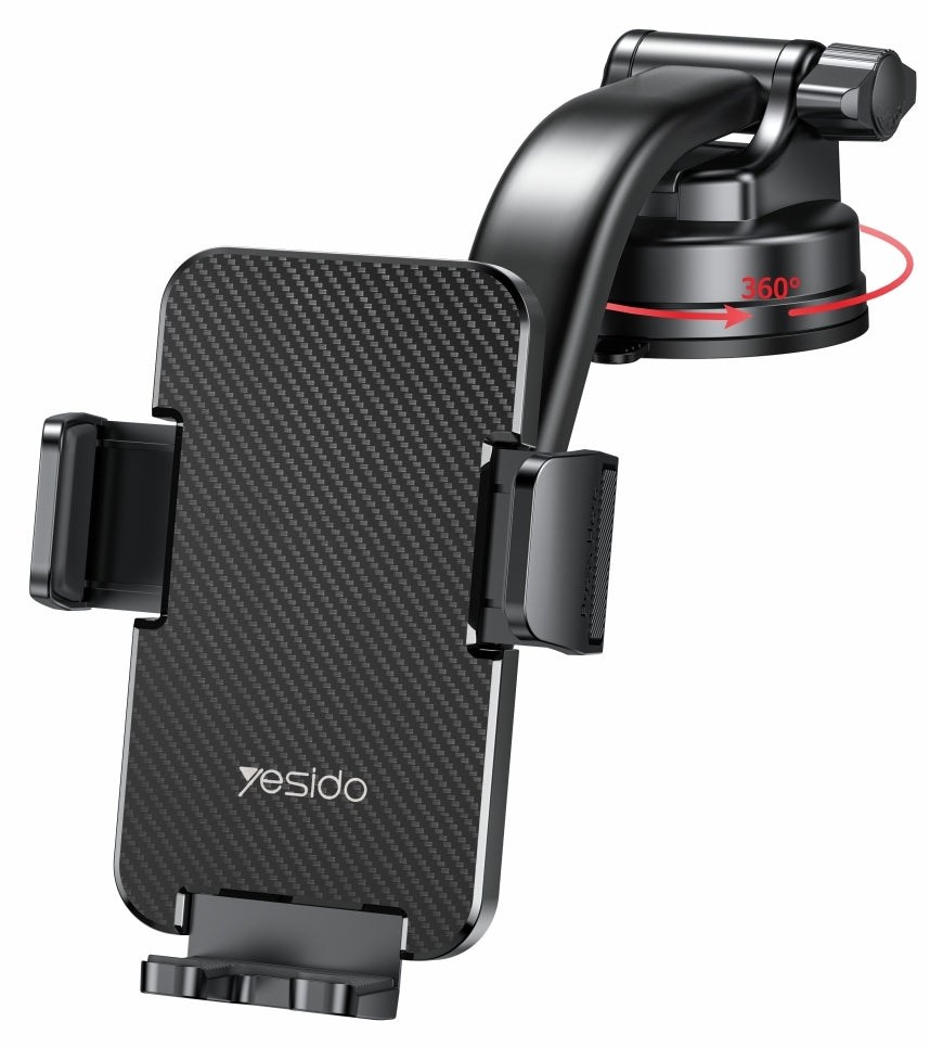 Yesido C172 autós tartó, 4inch - 7inch, Fekete