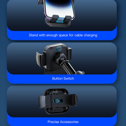 Autós tartó Yesido C174, 4inch - 6.7inch, Fekete