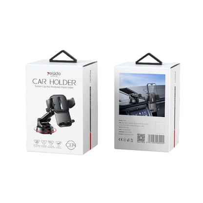 Autós tartó Yesido C174, 4inch - 6.7inch, Fekete