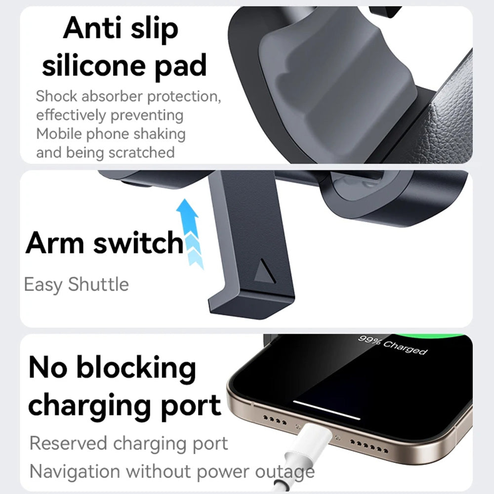 Yesido C240 autós tartó, univerzális, fekete