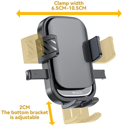 Yesido C267 autós tartó, 4.7inch - 7.2inch, Fekete